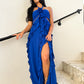 Cabo Cut Out Ruffle Maxi Dress