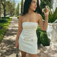 The Muse Strapless Dress - White