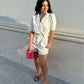 Allie White Denim Romper